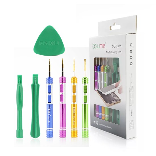 Baku 7 in 1 Mini Portable Precision Screwdriver Tool Kit Ba-3336 for Laptop, Mobile, Phone